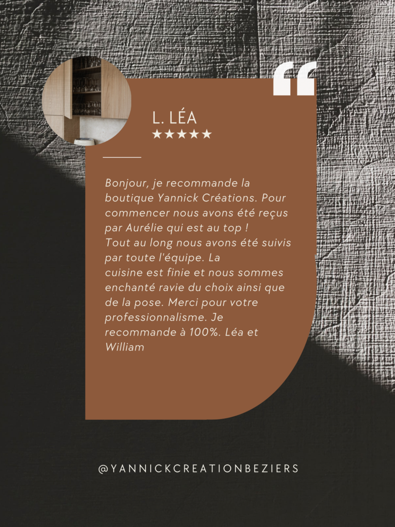 Yannick Création - Cuisine - Béziers Yannick Création - Cuisine - Béziers - Haute de gamme - Noblessa - Schmidt